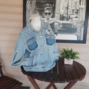 Women's Pacsun Denim Distressed Jean Jacket